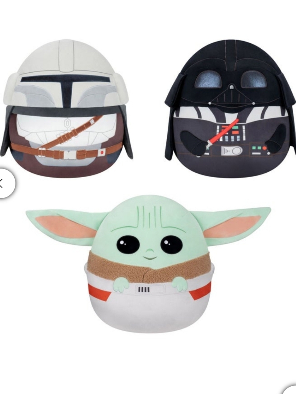 NWT Squishmallows Star Wars Bundle Darth Vader, Grogu & Mandalorian 20" Plush